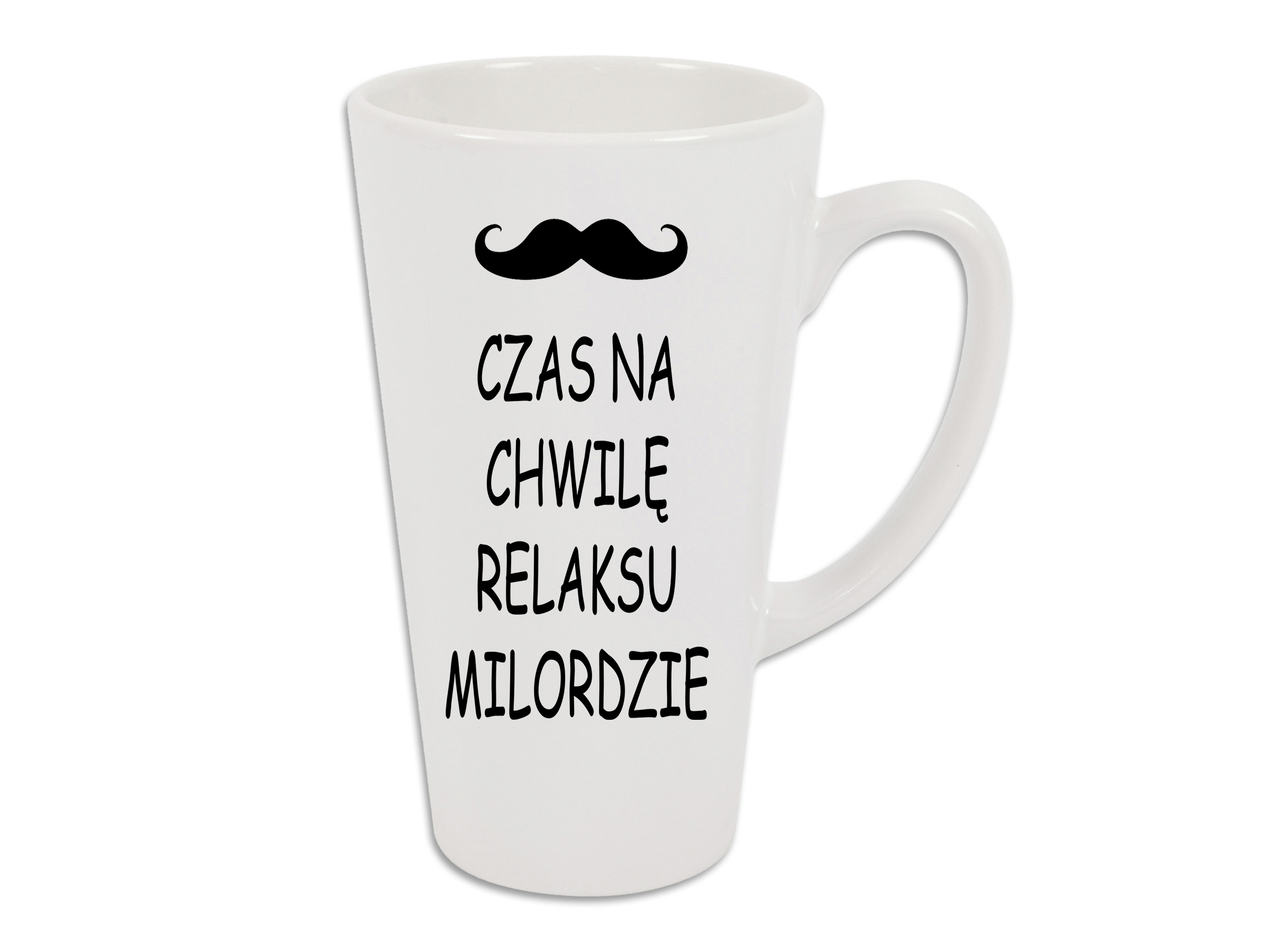 

Duży Kubek Latte Z Nadrukiem Napisy Milordzie