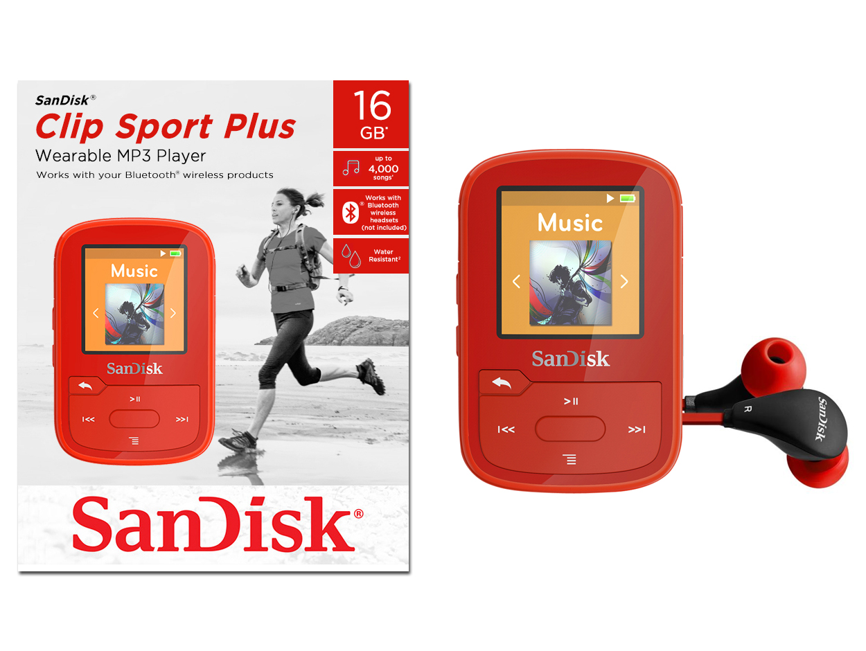Odtwarzacz MP3 Sandisk Sansa Clip Sport Plus 16GB 7935048644 Allegro.pl