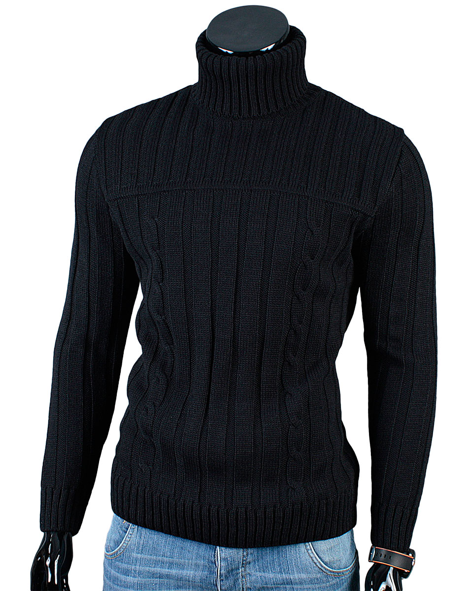 

Produkt_pl Gruby Golf Sweter MA22 Czarny__M