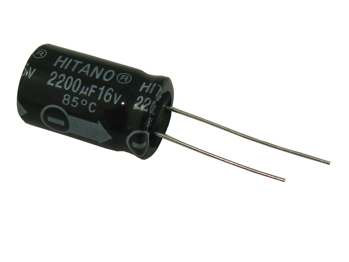 

Kondensator 2200uF 16V 21x12mm Hitano