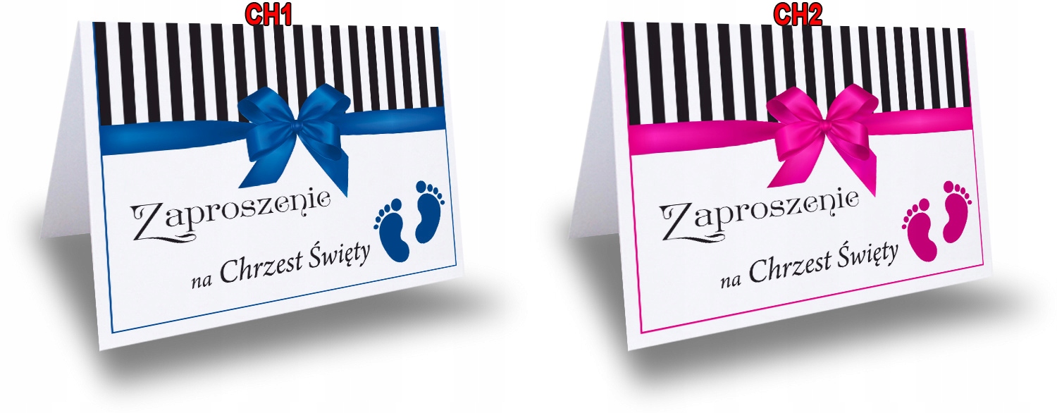 Zaproszenie zaproszenia na Chrzest Święty 10 sztuk Kolor wielokolorowy