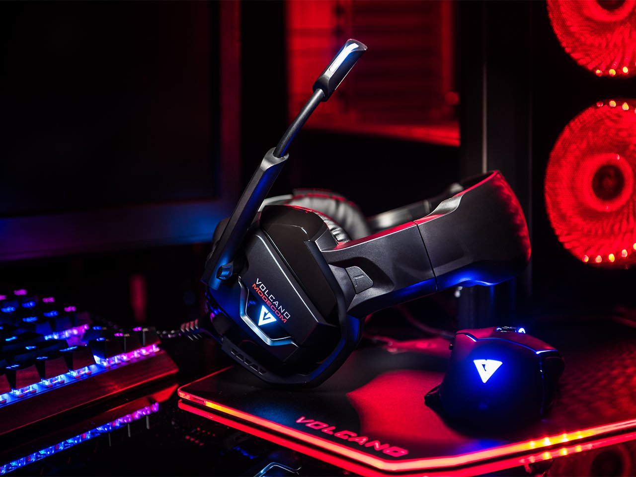 SŁUCHAWKI GAMINGOWE Z MIKROFONEM NA PAŁĄKU - MODECOM VOLCANO MC-859 BOW Impedancja 16 Ω