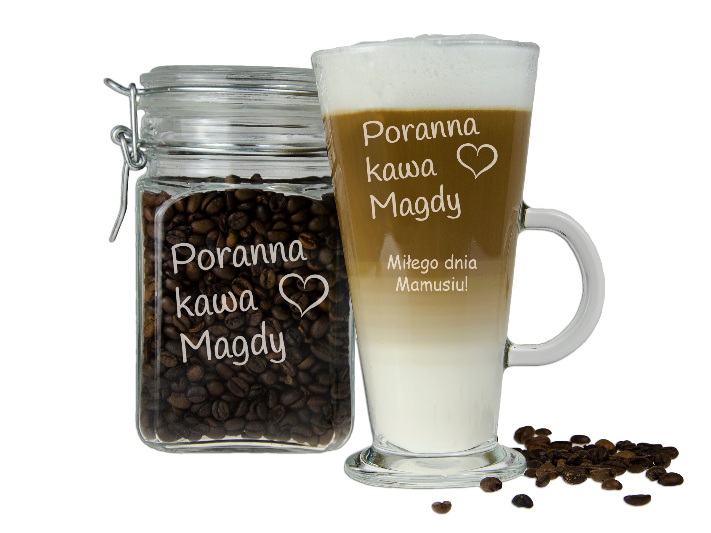 

Zestaw Słoik + Szklanka Latte Dla Mamy Z Imieniem