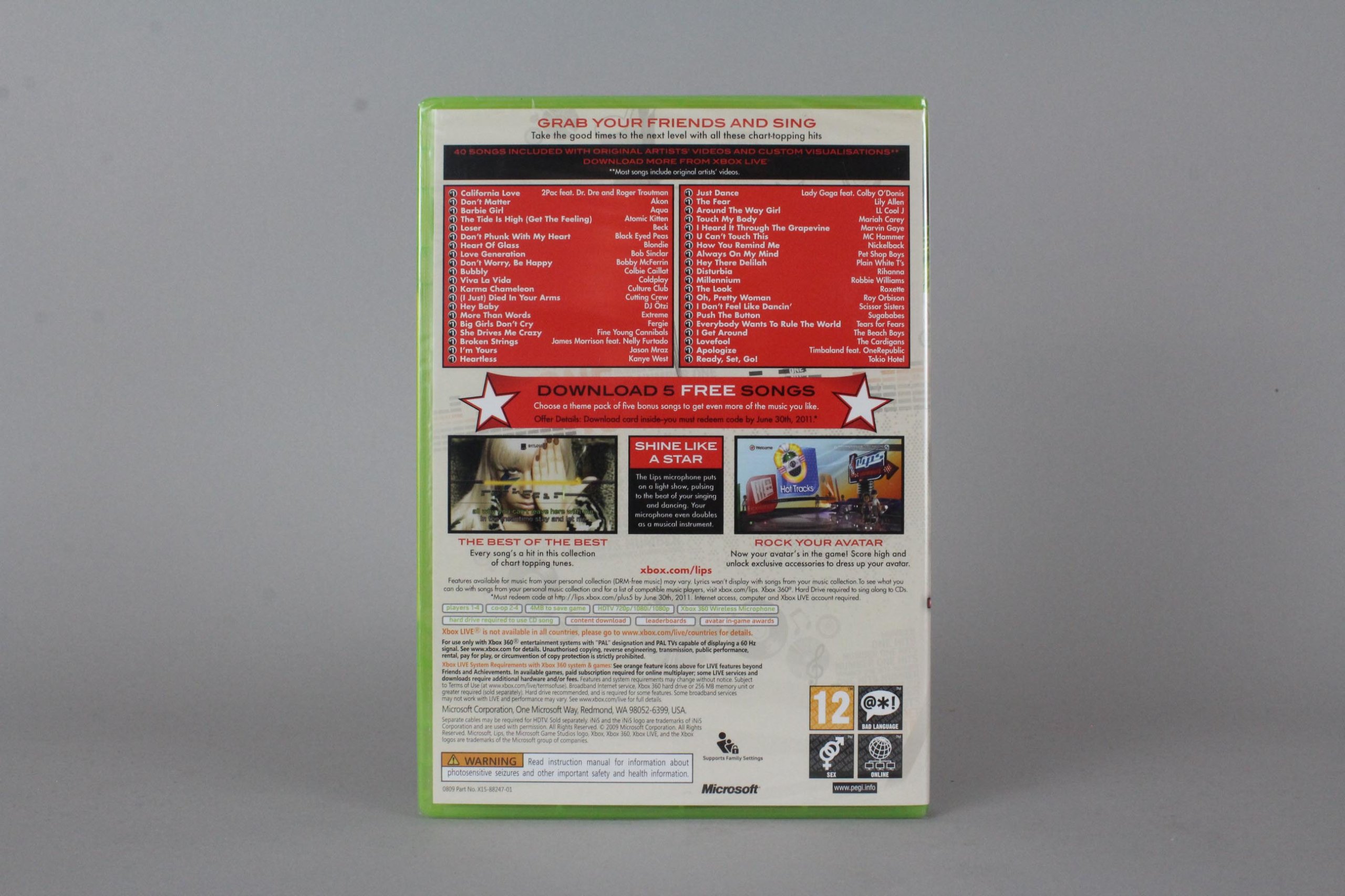 LIPS NUMBER ONE HITS XBOX360 Tytuł Lips Number One Hits Microsoft