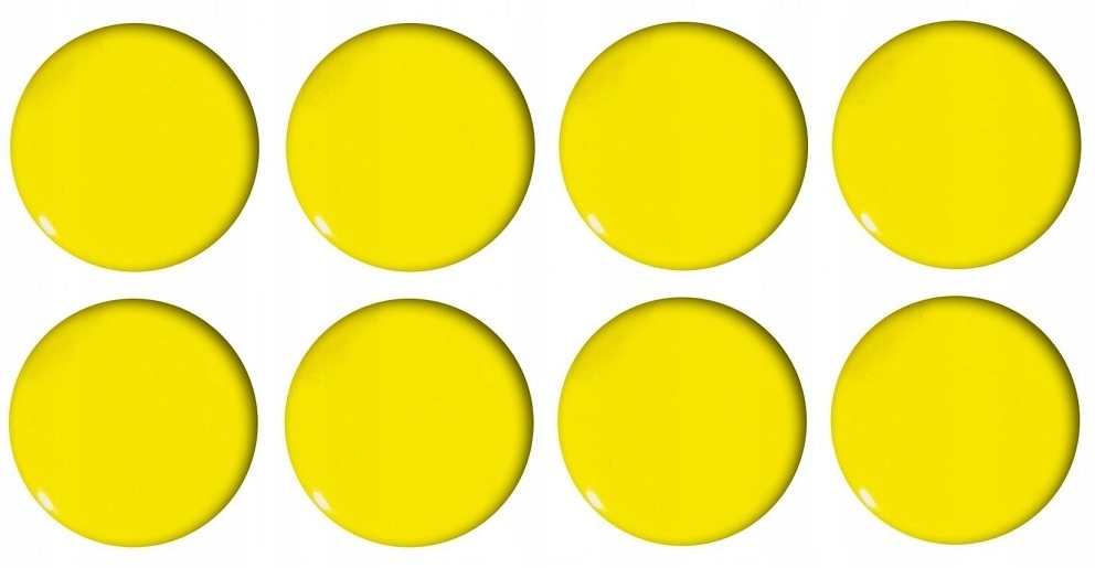 

Magnesy żółte gładkie 20mm 8 sztuk Tetis GM300-PY8