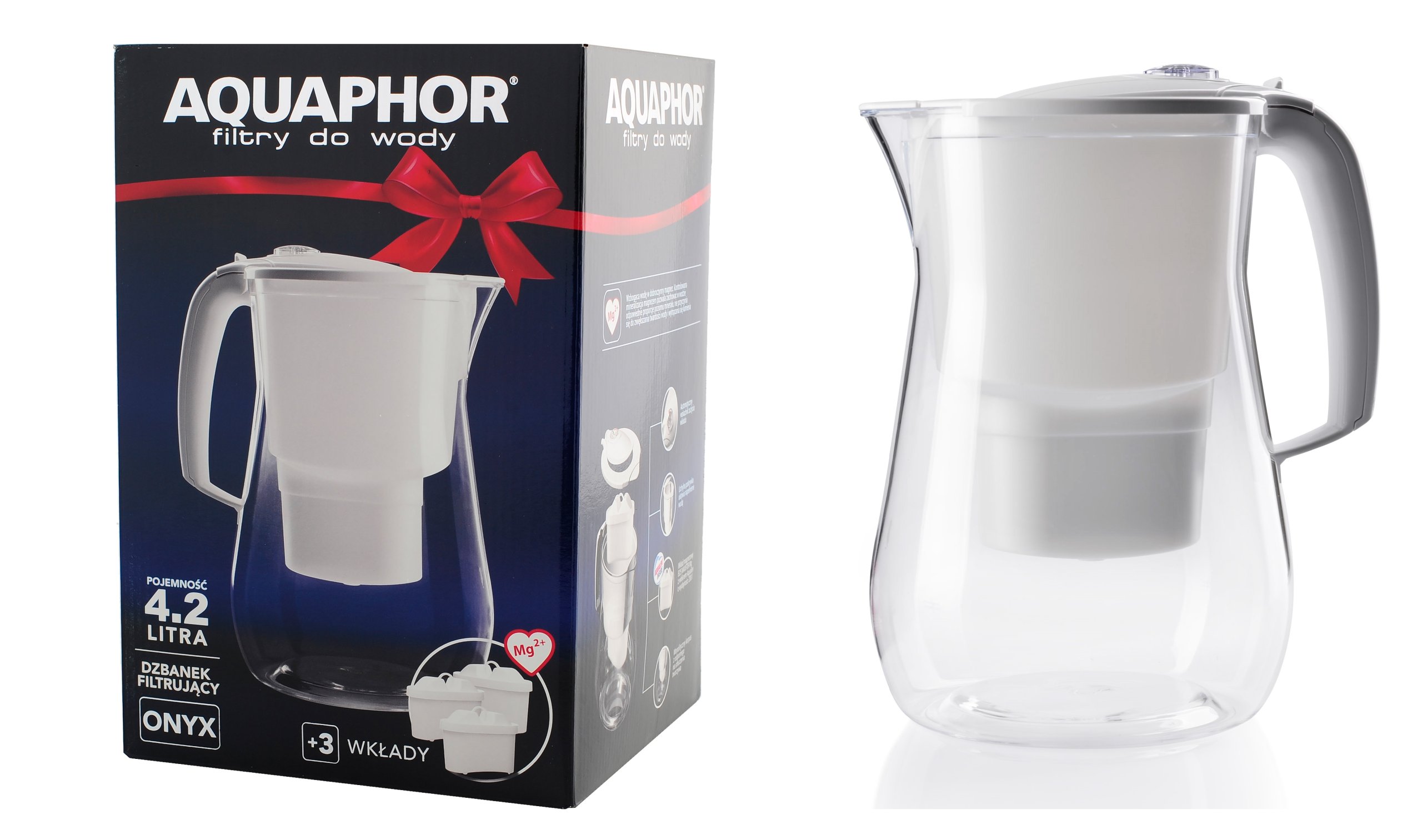

Dzbanek Aquaphor Onyx 4,2L + 10x Filtr Magnezowy