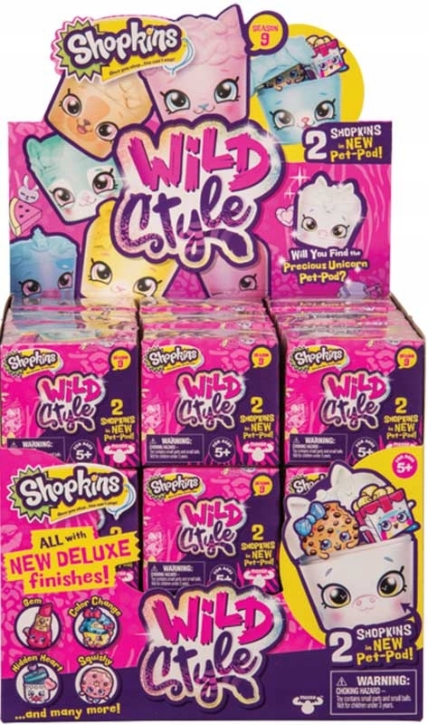 Shopkins 2 Pak Pudełko Wild Style 2018 Sezon 9 7364119427