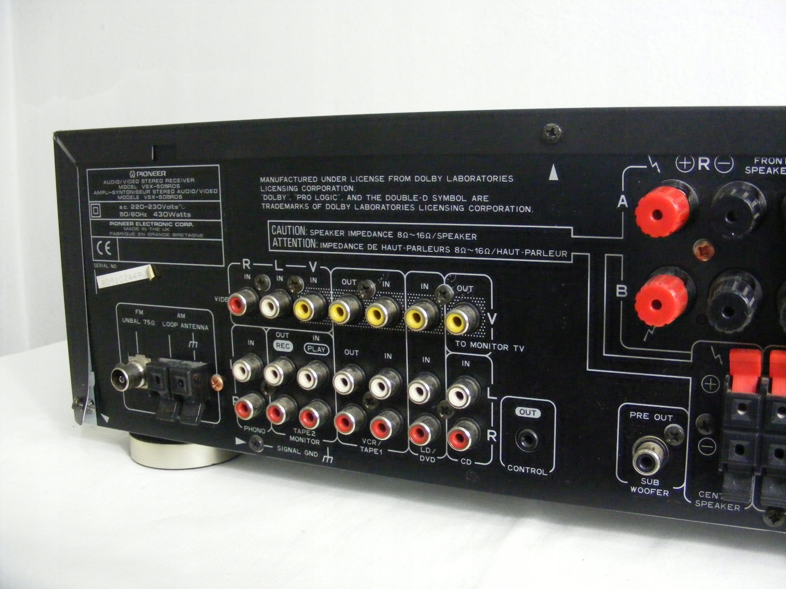 Amplituner PIONEER VSX505 RDS 7627942678 oficjalne archiwum allegro