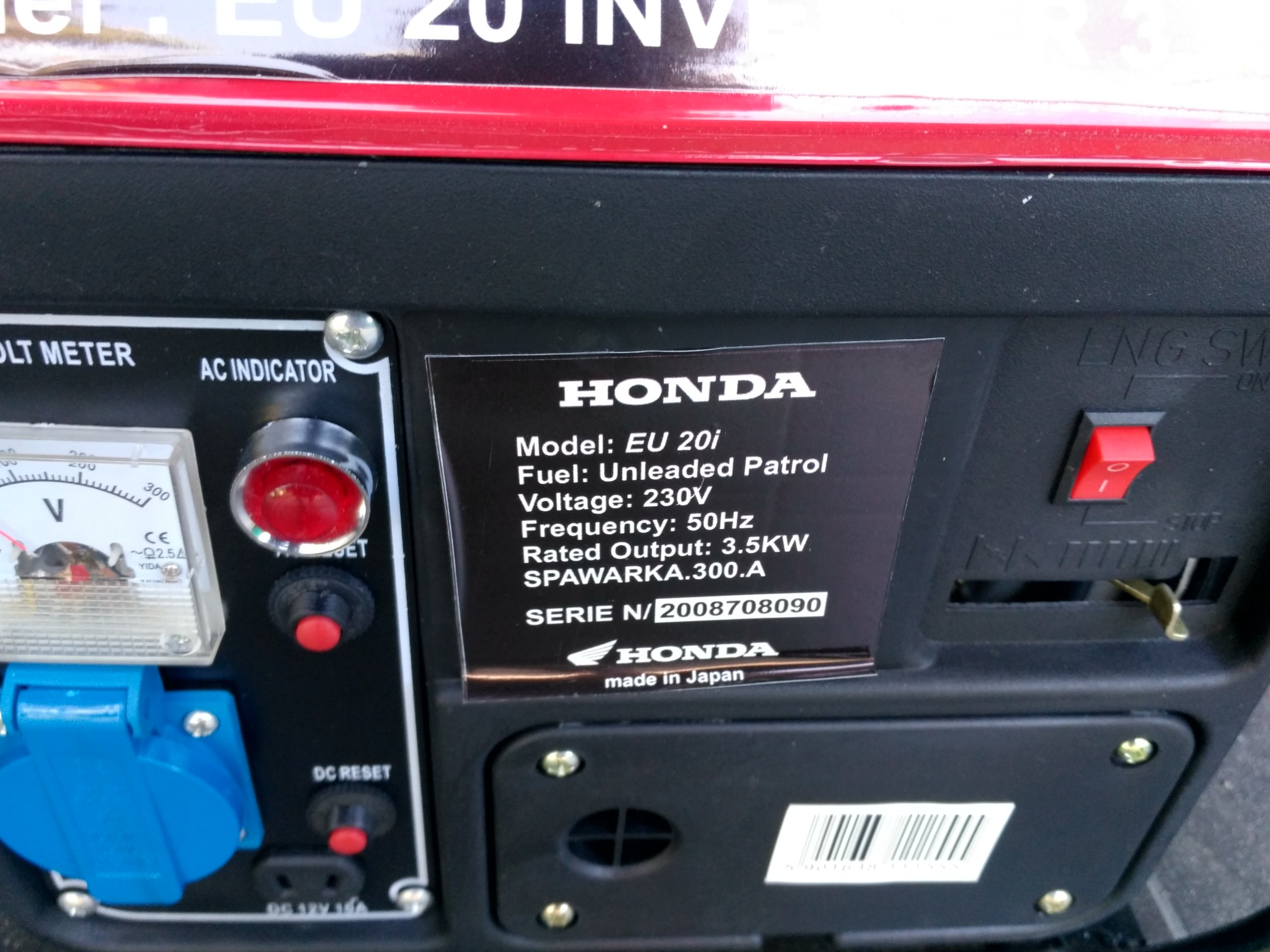 Honda Agregat prądotwórczy EU 20i Inverter 3,5KW