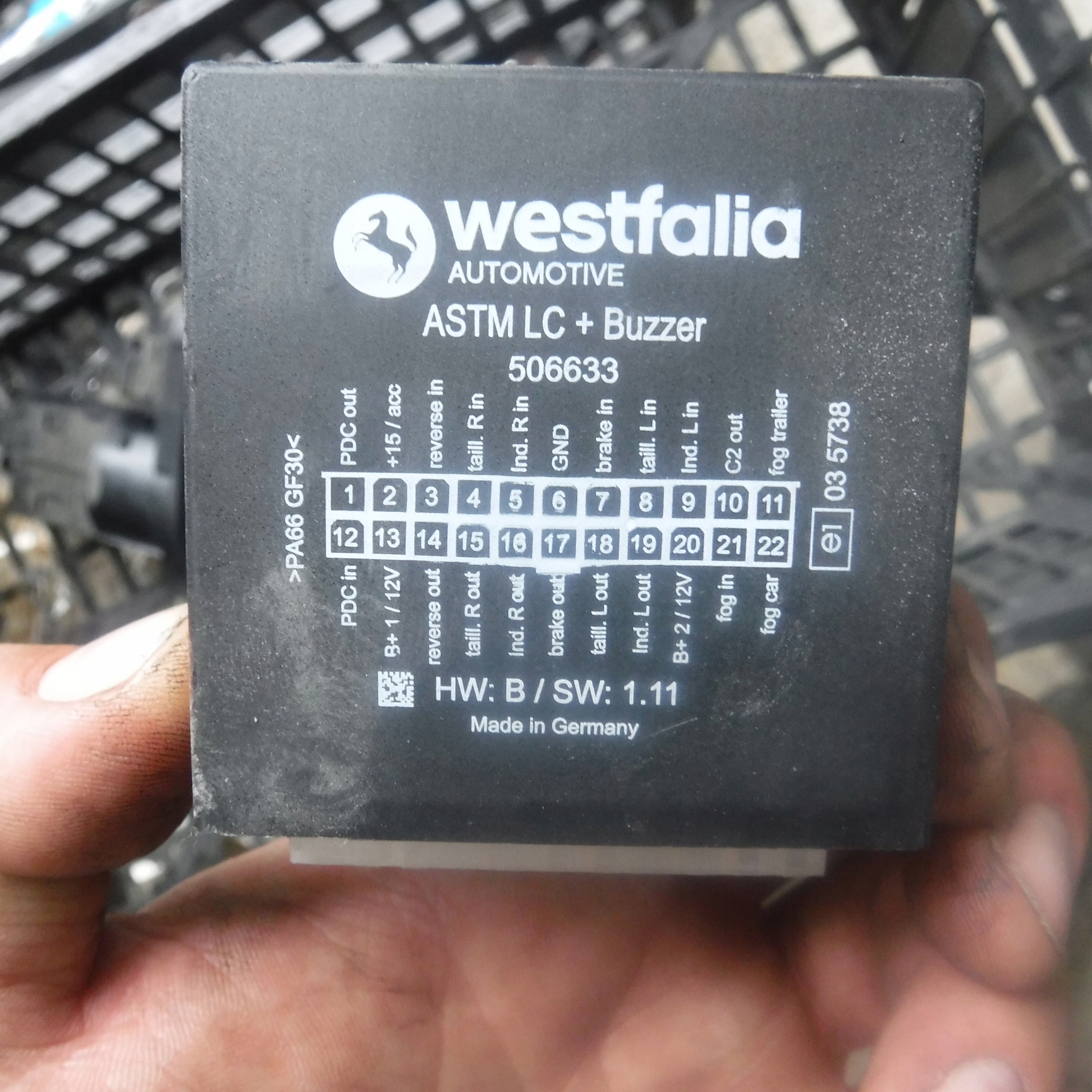 Westfalia astm 12 506005 схема подключения
