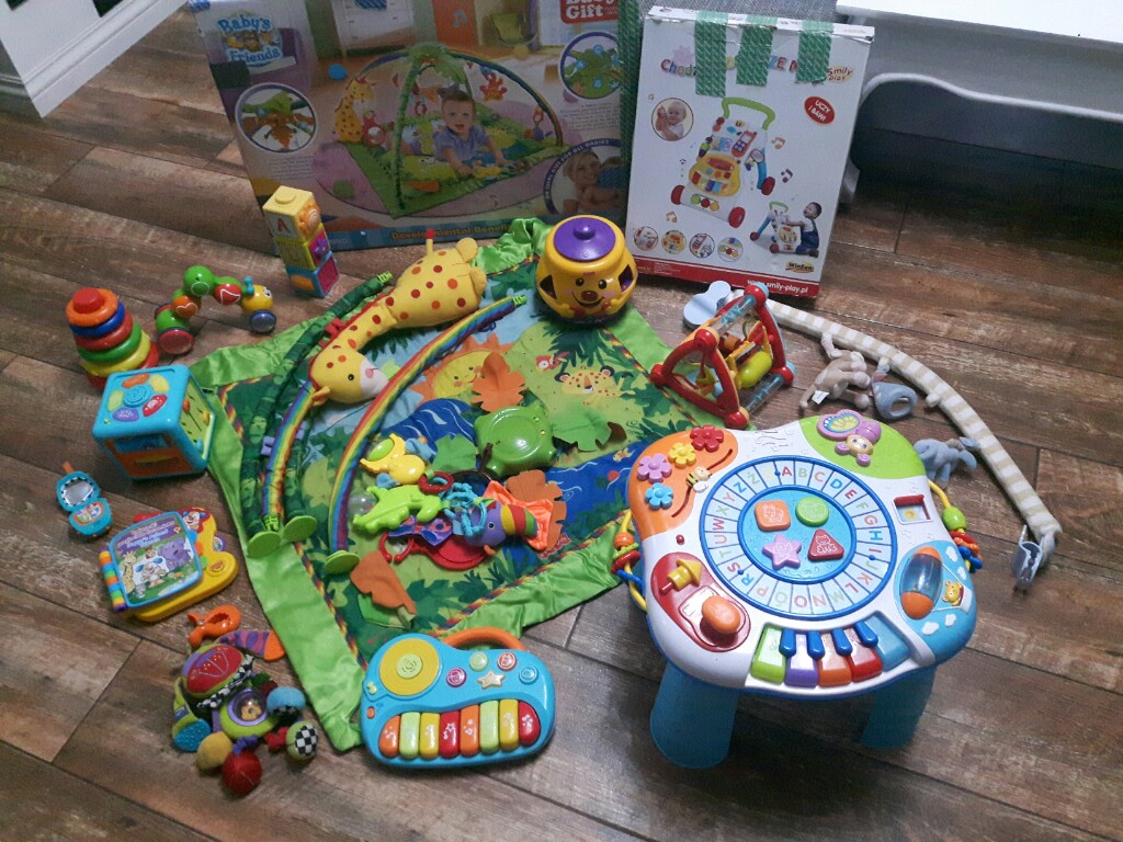 Zabawki Zestaw Fisher Price Smily Play Mata Stolik 7432184499