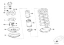 Bmw e24 e30 e32 e34 e36 z4 e85 z3 оригинальная подкладка пружини перед верхний, горы9