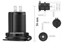 Гнездо, разьемов прикуривателя освещенный led 12/24v 15a n3, купить с разборки