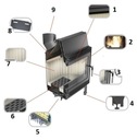 фото mini №4, Fireplace aerial grilles form steel left 11 kw black