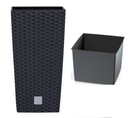 фото mini №4, Flowerpot high rattan drts325 49l+ liner