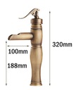 фото mini №8, Washbasin faucet retro high black royal