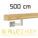 фото mini №1, Handrail wall-mounted wooden 40x40 500cm oak color