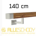 фото mini №1, Handrail wall-mounted wooden 40x40 140cm oak color