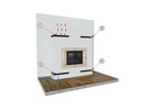 фото mini №7, Lattice fireplace backlash angular 766x547x60 2 pcs set
