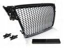 Решетка audi a4 b8 rs-style 08-11r black блеск супер efekt!1, цена в Украине