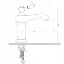 фото mini №10, Washbasin faucet retro gold royal hit