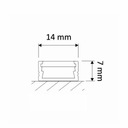 фото mini №6, Profile line mini to led backlight 2m aluminum topper black glass black