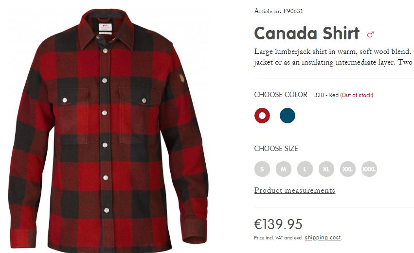 Koszula FjallRaven Canada Shirt Warm Ciepła / 2 XL - 7418479966 ...