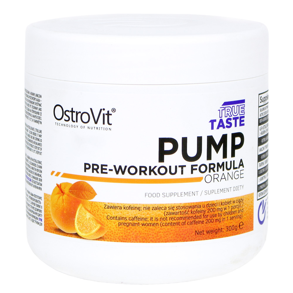OSTROVIT Pump PreWorkout 300g POMPUJE MIĘŚNIE