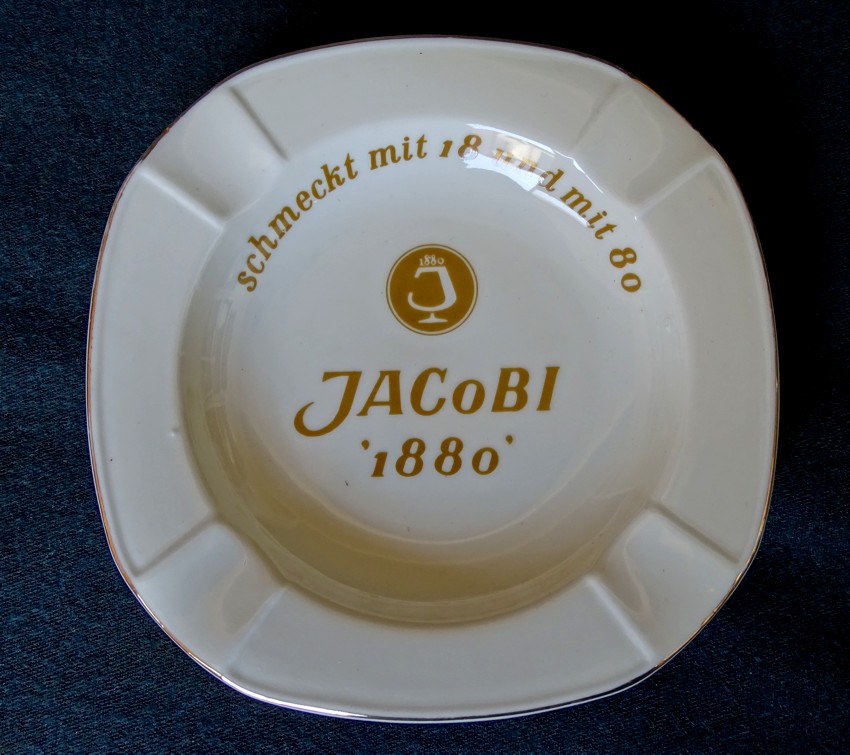 POPIELNICZKA REKLAMOWA ALKOHOLU BRANDY FIRM JACOBI