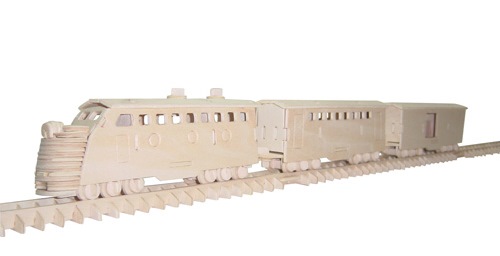 PUZZLE DREWNIANE 3D KOLEJKA POCIĄG PENDOLINO