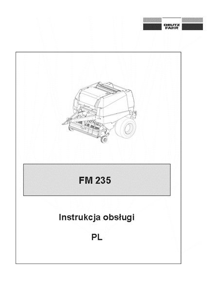 Deutz Fahr FM 235 - instrukcja obsługi PL 2007
