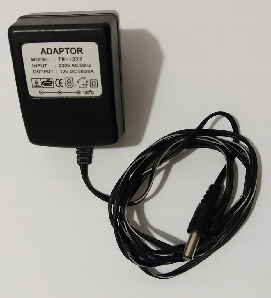 Zasilacz AC ADAPTOR TN-1322 DC12V-500mA - 7581727226 - oficjalne ...
