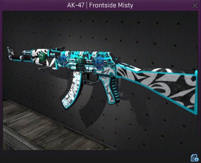 SKIN CS GO AK-47 FRONTSIDE MISTY MGLISTY FRONT 3/5