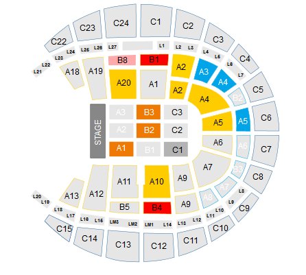 Koncert 2CELLOS, 19 maja, Tauron Kraków, C1 Rząd 9