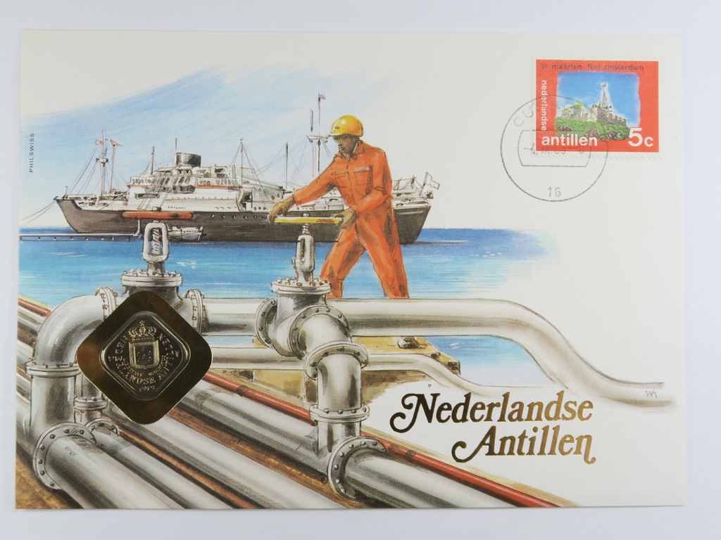 Koperta - ANTYLE HOLENDERSKIE -5 Cents 1979 -E1084