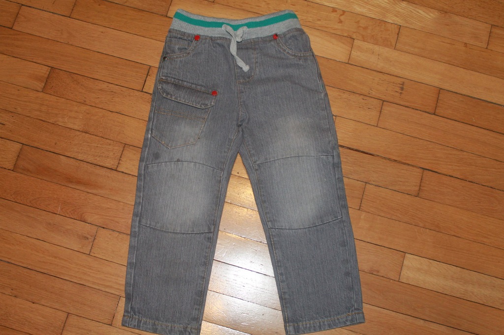 spodnie jeans szary r 98