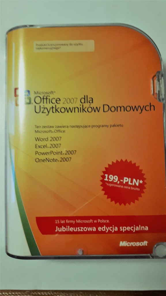 Microsoft Office 2007 Dla Użytkowników Domowych PL