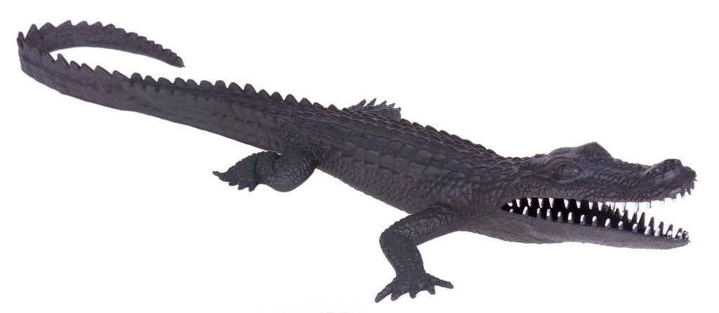 DUŻY KROKODYL ZABAWKA 46 CM GUMOWA HAB046 CZARNY