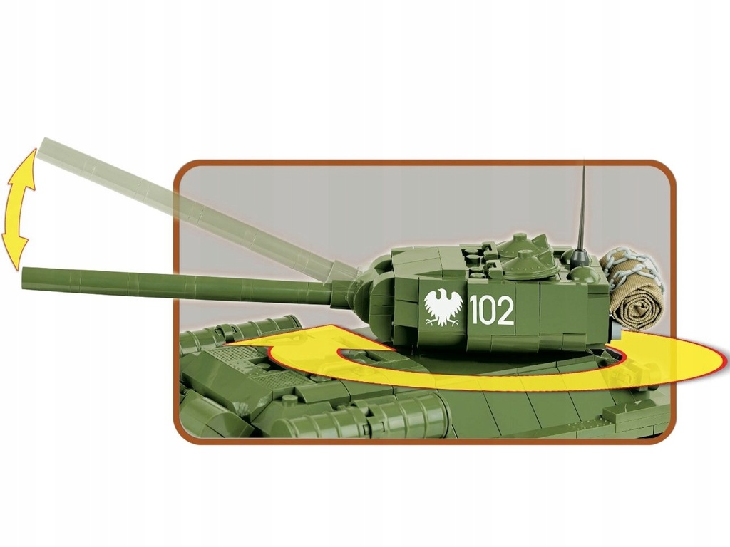 COBI Czołg RUDY 102 T34 CZTEREJ PANCERNI 2652 - 7085456642 ...