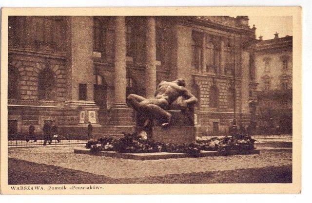 Warszawa Pomnik Peowiaków pocztówka ca 1935