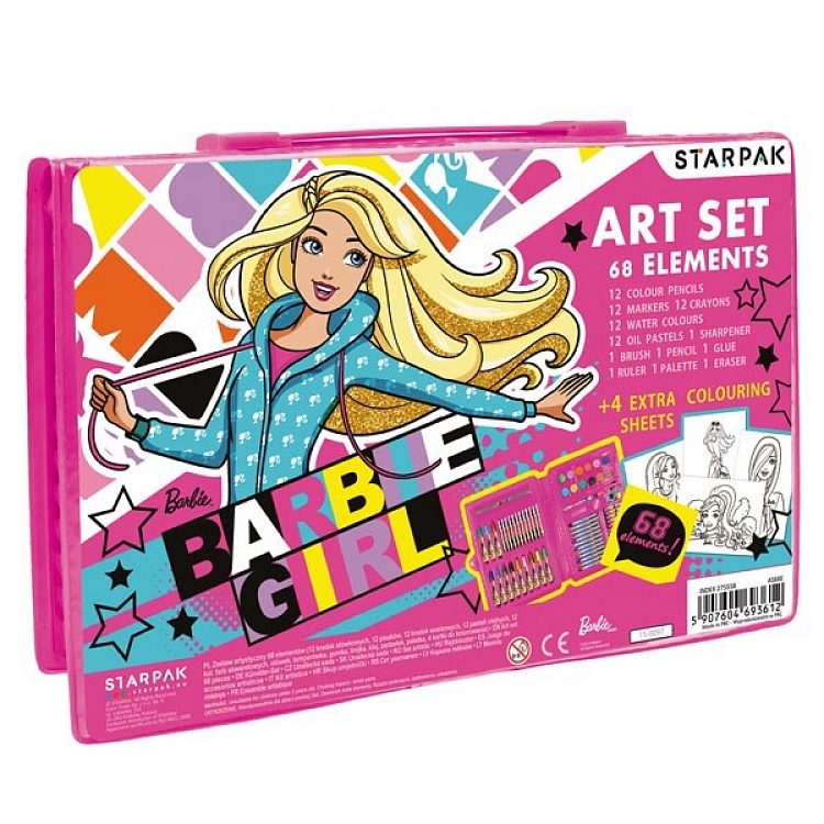 Starpak, Barbie, zestaw artystyczny, 68 elementów