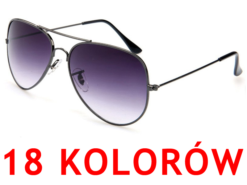 Okulary PILOTKI AVIATORY cieniowane FIOLETOWE