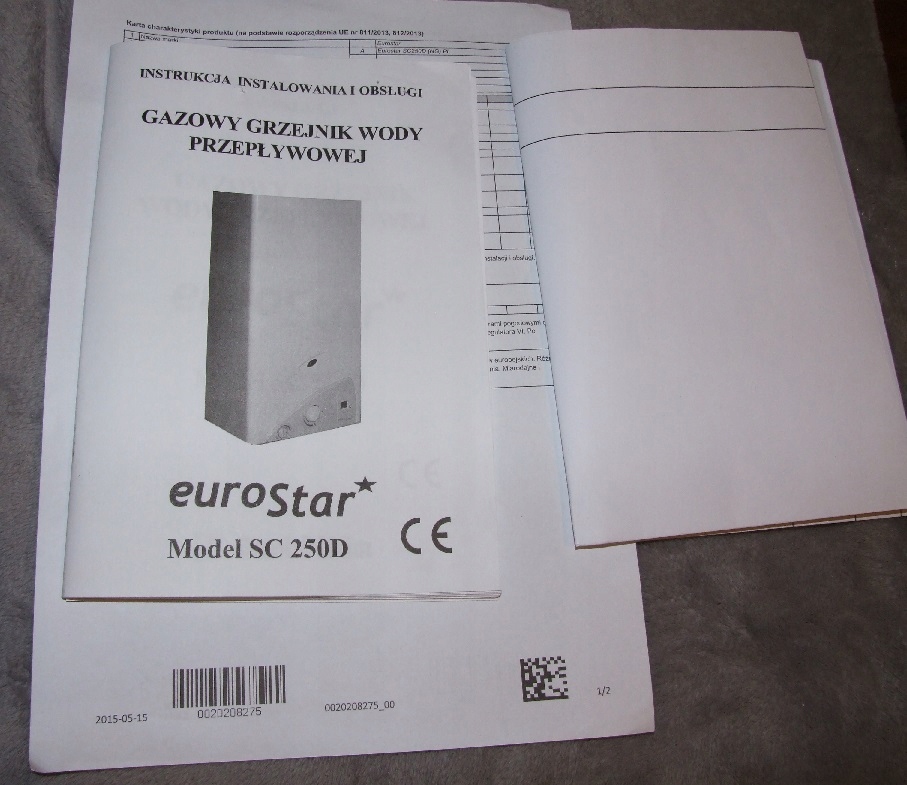 GAZOWY GRZEJNIK WODY PRZEPŁYWOWEJ EUROSTAR SC250D