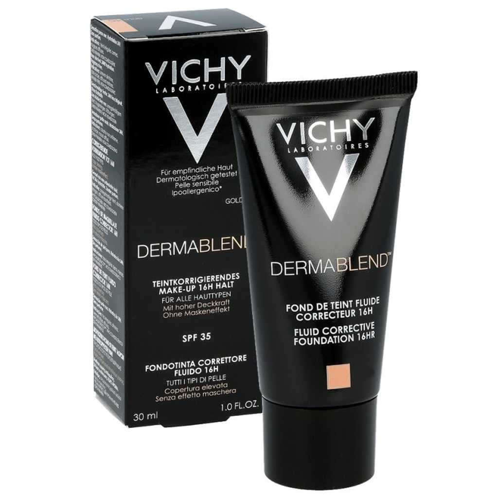 Виши лист. Vichy Laboratories Dermablend пудра. Vichy Dermablend флюид корректирующий 10 мл. Состав виши дермабленд. Купить дермабленд в Туле