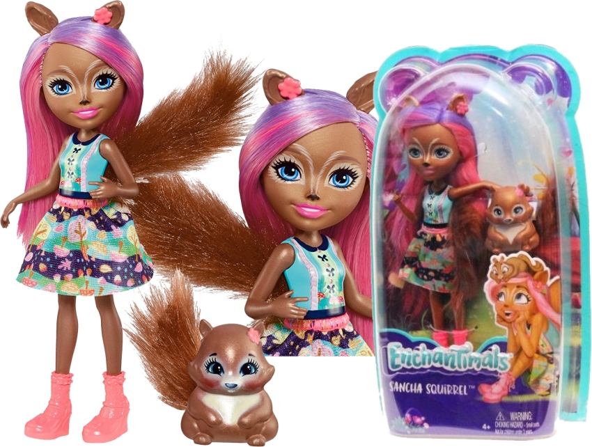ENCHANTIMALS LALKA ZE ZWIERZĄTKIEM WIEWIÓRA FMT61