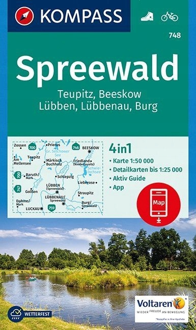 Niemcy Miasto Beeskow, Lubben, Lubbena Mapa Kompas
