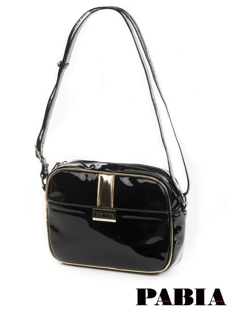 PABIA TOREBKA - LISTONOSZKA CZARNY LAKIER BAG 8530