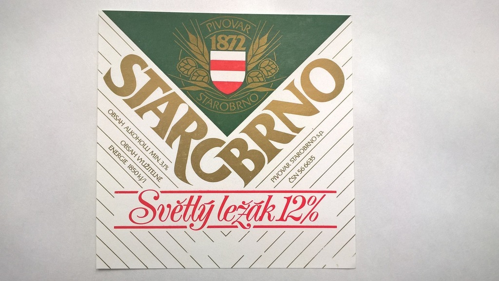 STARO BRNO 12% pivovar STAROBRNO