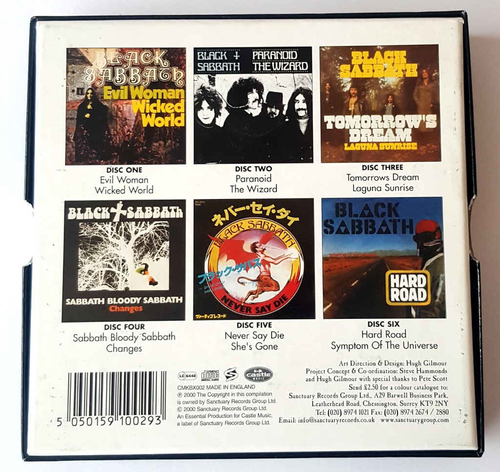 BLACK SABBATH - THE SINGLES 1970-1978 BOX 6 CD - 7360492656