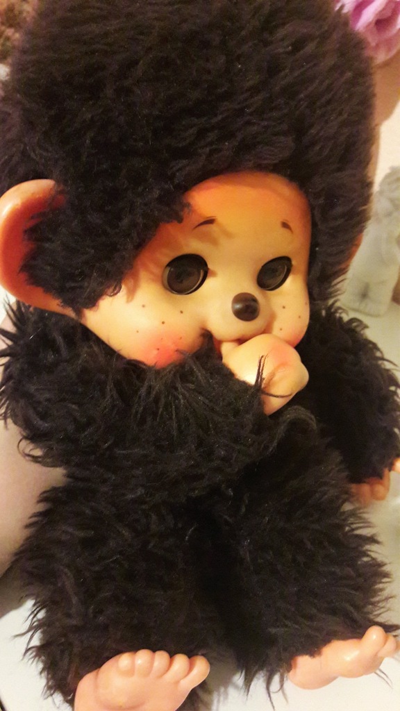 JAPOŃSKA DUŻA MAŁPKA MONCHHICHI * ORYGINAŁ* UNIKAT